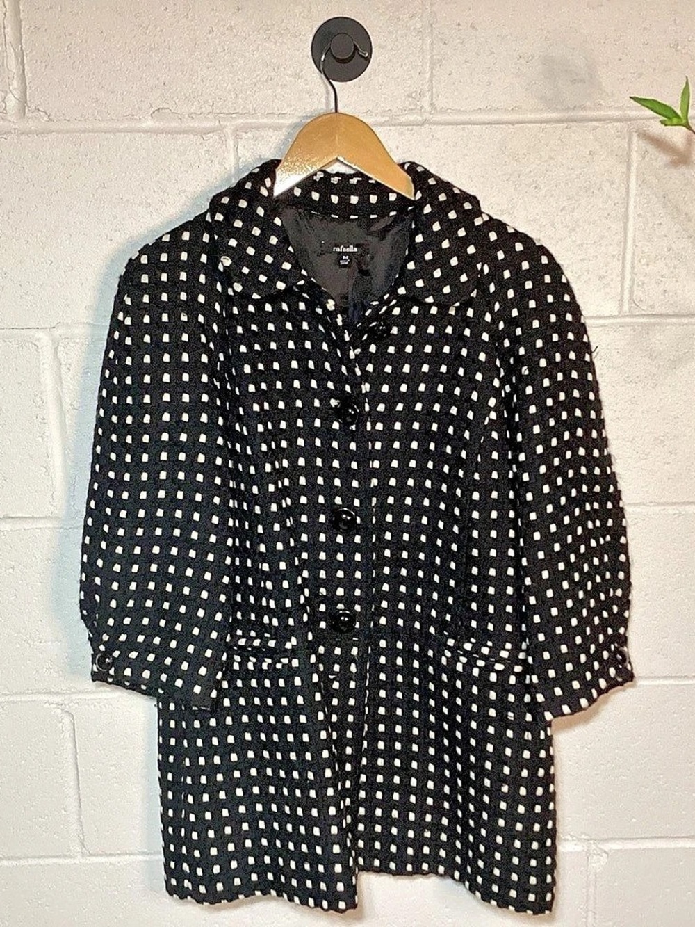 Rafaella Black & Cream Geometric Jacket | Cute!